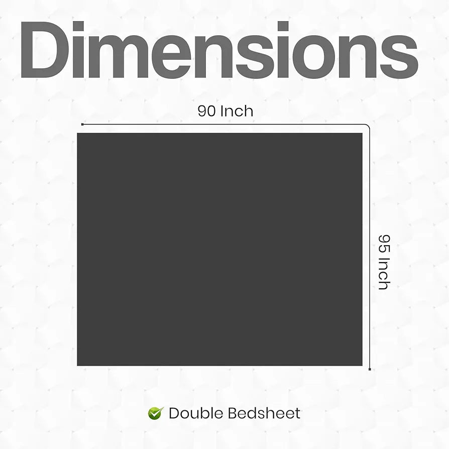 Fresh From Loom Plain Microfiber King Size Double Bedsheet Bed Sheets with 2 Pillow Covers 240 TC Charcoal