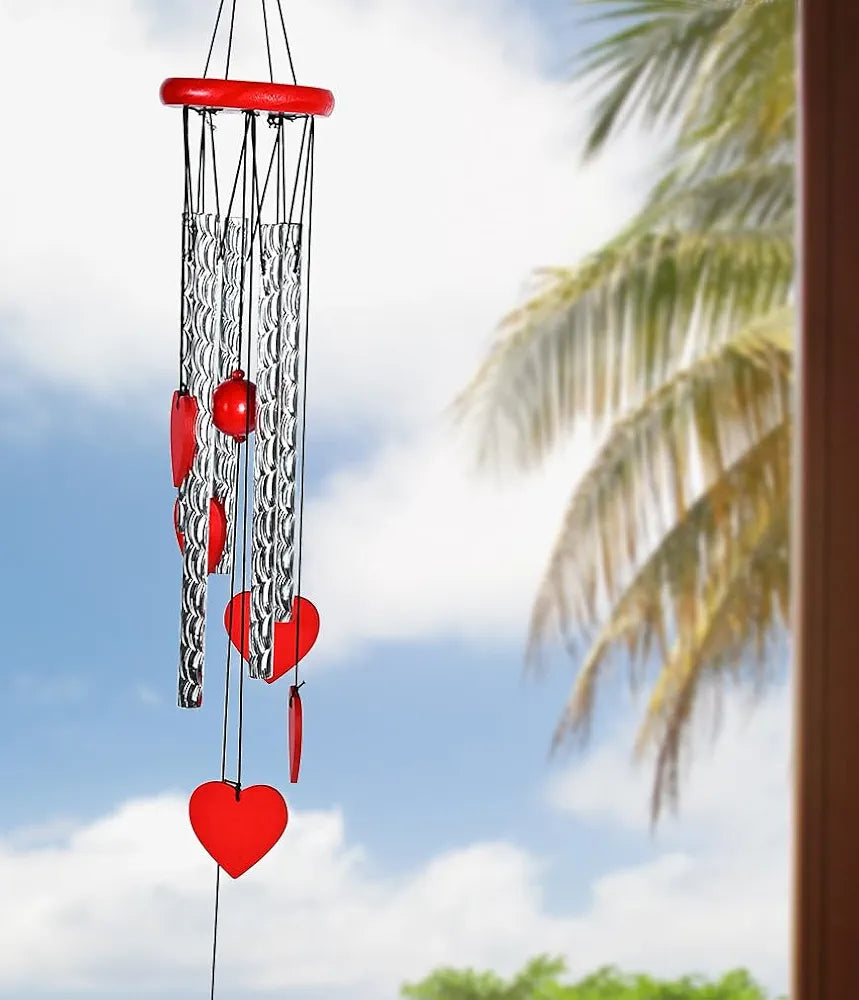 Zaicus Red Heart Wind Chime Wind Chime-017