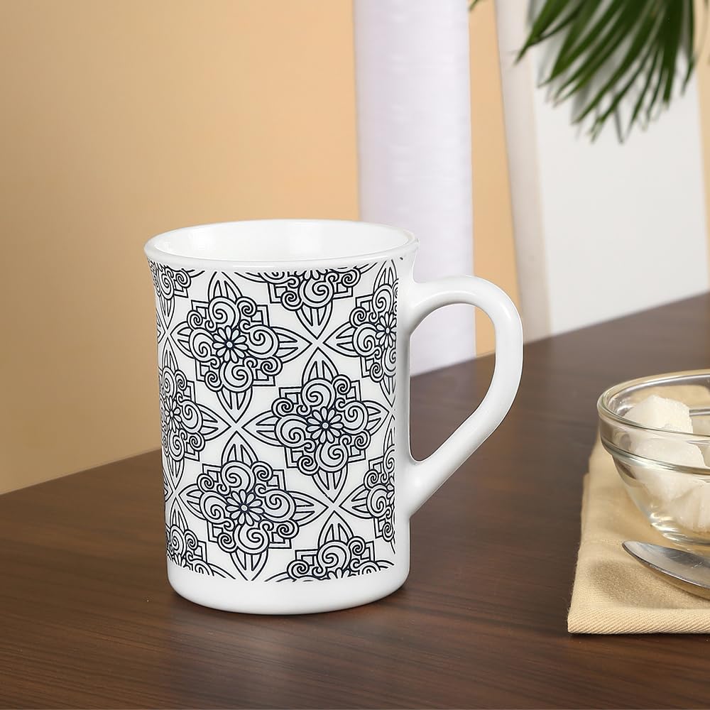 Larah by Borosil Mug Set | 350 Ml | Set of 2 | Kuba Blue