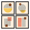 ArtX Paper Abstract Wall Art Painting Framed Paintings Multicolor Posters Geometric-Squares Set of 4