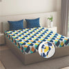 Wakefit Bedsheet for King Size Bedsheet King Size Bed Cotton 2 Pillow Covers Elastic Fitted Sheet Nicole Colour
