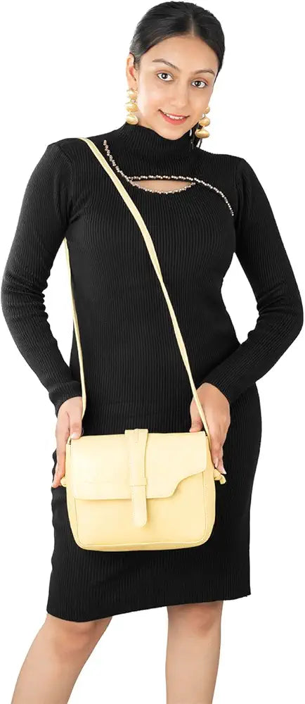 Goatter Genuine Leather Sling Cross-Body Bag For Girls And Women's