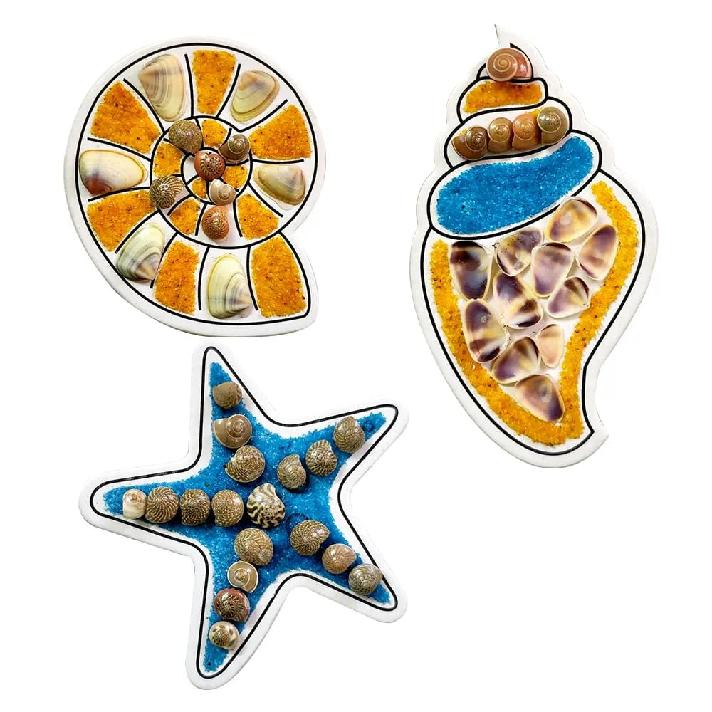 TOYKRAFTT Art N Craft Kit for Kids, Creative & DIY Toys, Kids Activity for Age of 8+ Year - Seashells Fridge Magnets