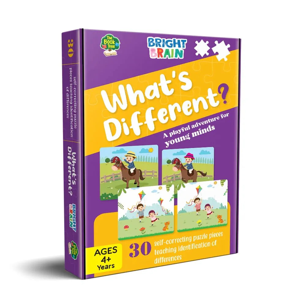 Bright Brain Match The Difference Puzzle – 30 Self-Correcting Sets for Preschoolers | Visual Matching Game for Kids Age 4+ | Fun Learning Toy by Majestic Book Club
