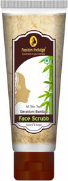 Passion Indulge Bamboo Face Scrub for Dirt, Blackheads and Acne Removal - 60 gms