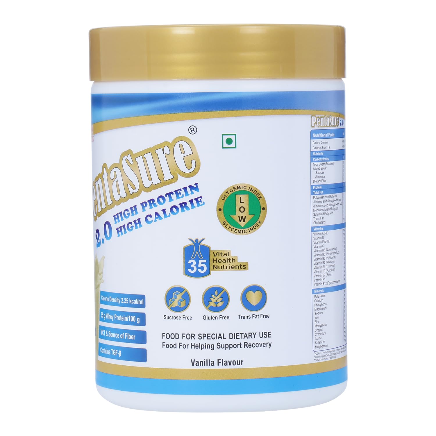 Pentasure 2.0 High Protein High Calorie Vanilla Flavour - 1000 gms