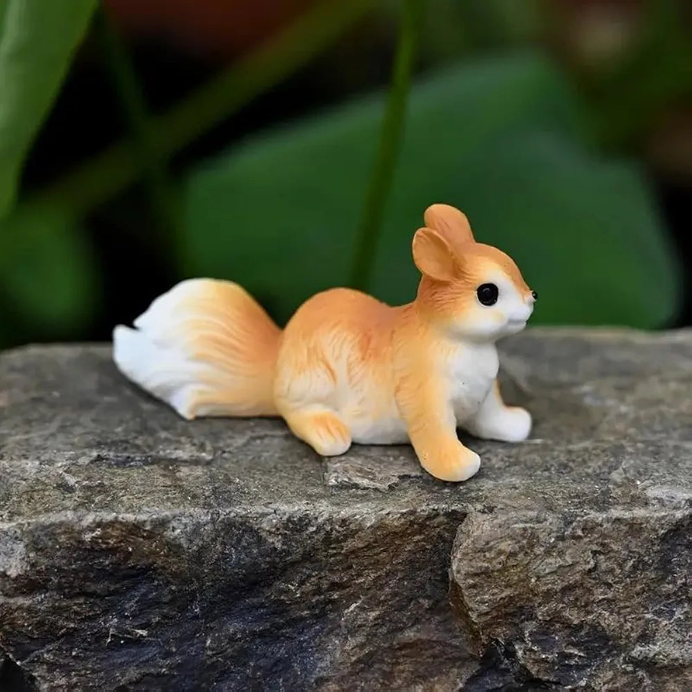 Satyam Kraft Resin 1 Set  Squirrel Miniature Figurines Showpiece