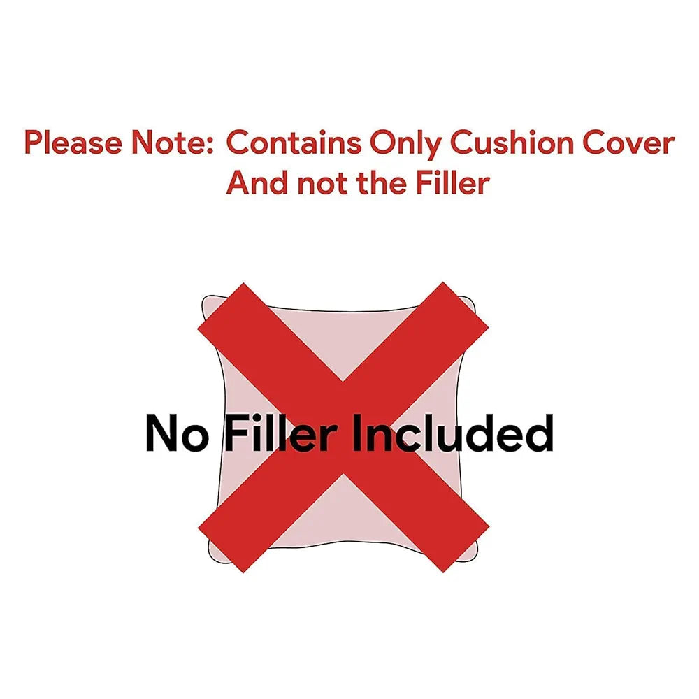 Cloth Fusion 100 TC Velvet Sofa Cushion Cover Set of 5 Decorative HD Gold Foil Cushion Cover