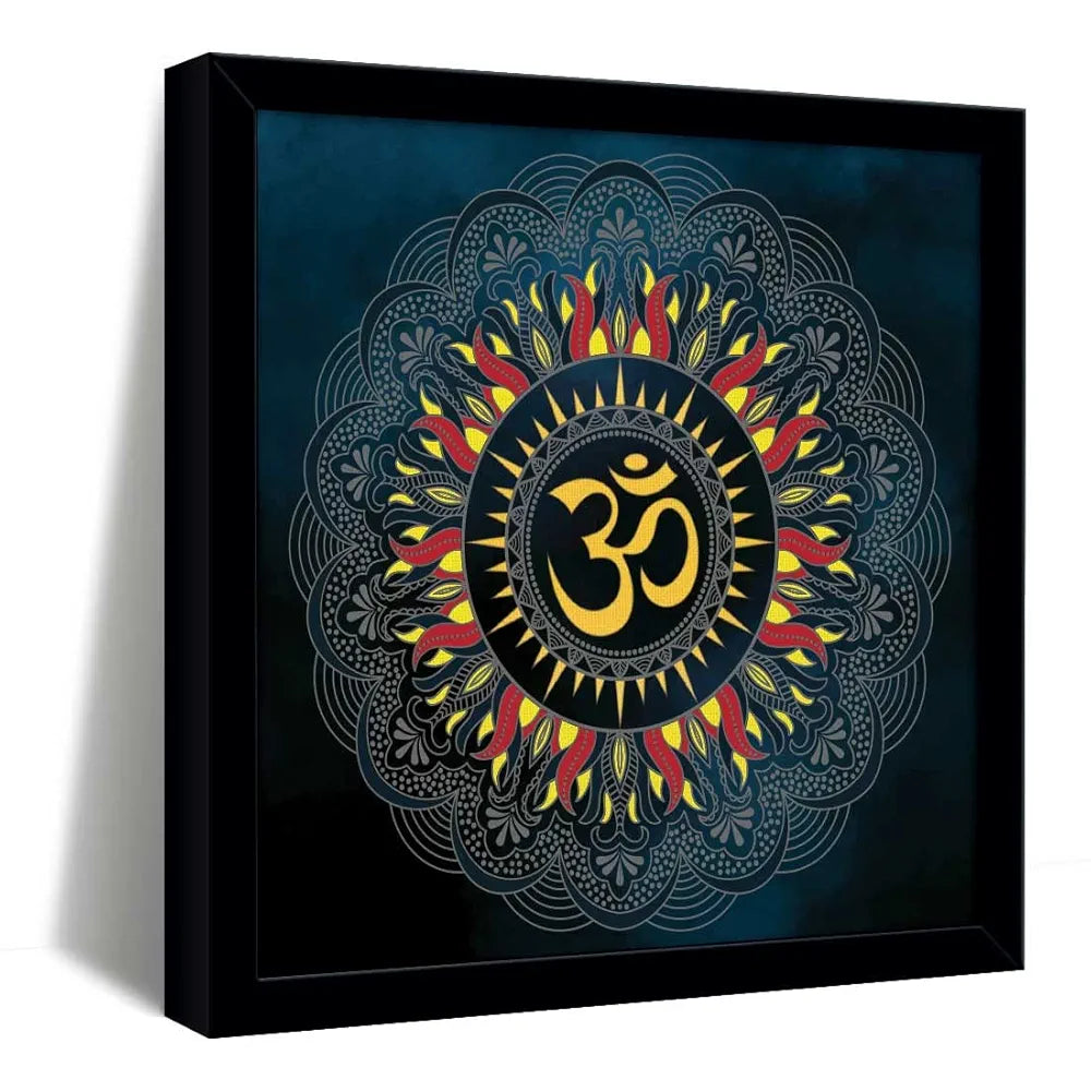 ArtX Om Blue Big Canvas Painting