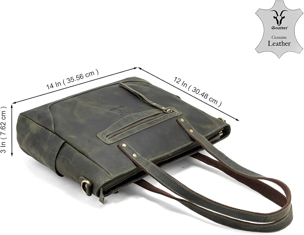 Goatter Genuine Leather Office And Daily Travel Use Shoulder Bag For Women's,