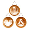 Artvibes Coffee Latte Art Wood Wall Hanger for Home Decor