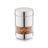 Human Hydro Stainless Steel Storage Container 500ml with Transparent Window Airtight Lid Glossy Finish