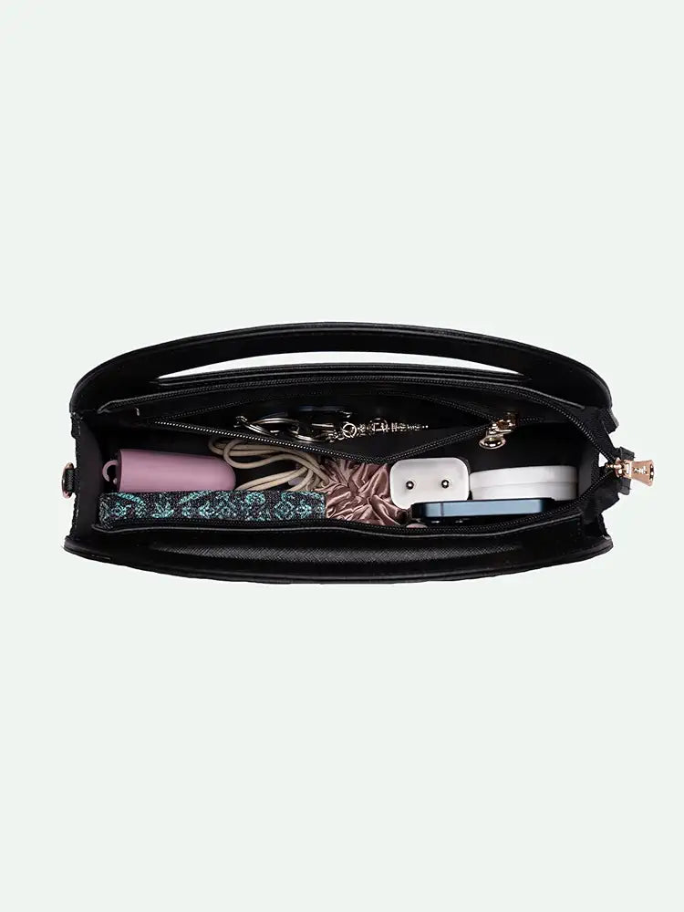 Zouk Rhea Kapoor Sling Bag Jute & Leather Crossbody Bag for Women