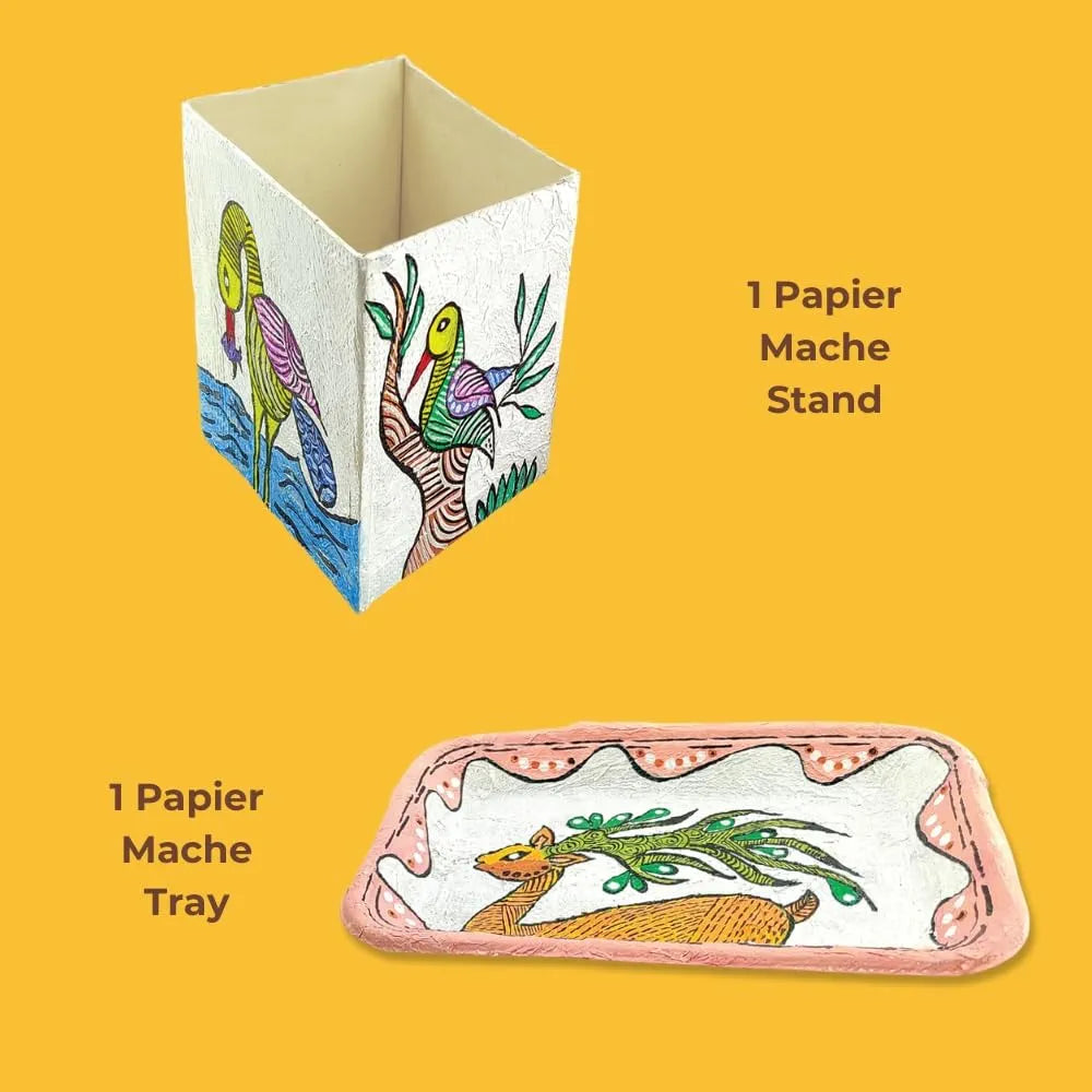 TOYKRAFTT DIY Indian Art Forms, Art and Craft Kit for 8-12 Year Olds, Gifts for Girls & Boys - Gond Art