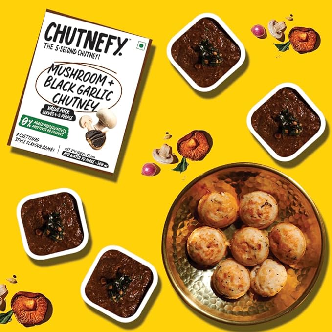 Chutnefy - 5-Second Instant Mushroom Chutney - 75 ml (Pack of 2)