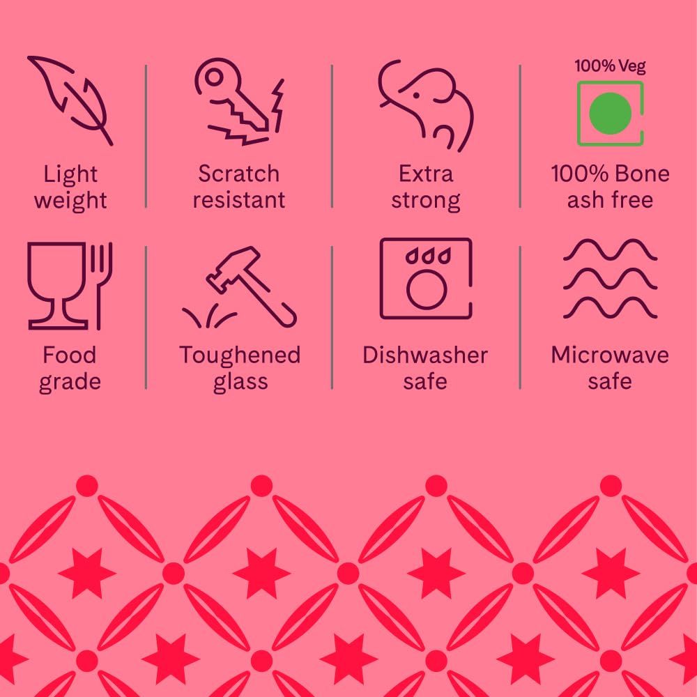 Larah by Borosil Mug Set | 350 Ml | Set of 2 | Kuba Blue