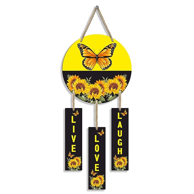 Sehaz Artworks Home Decor Items for Living Room Wooden Wall Hangings for Home Live Love Laugh