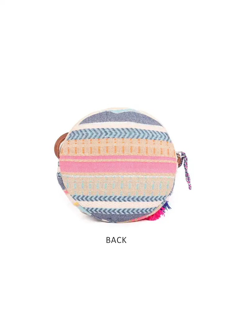 Astrid Handmade Macrame Flap Over Sling Bag For Girls And Women Colour peach