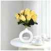Artificial Rose Flower Bunches for Vase Set of 12 Yellow