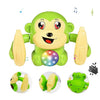 Wembley Dancing Monkey Musical Toy for Kids Baby Spinning Rolling Doll Green