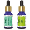 Rey NaturalsÂ® tea tree oil & Rosemary essential oils - Pure 100% Natural for Healthy Skin, Face, and Hair (15 ml + 15 ml)