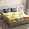 Wakefit Bedsheet for King Size Bedsheet King Size Bed Cotton 2 Pillow Covers Elastic Fitted Sheet Mario