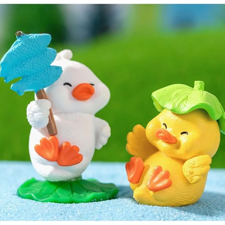 Satyam Kraft Resin 1 Set  Duck Miniature Figurines