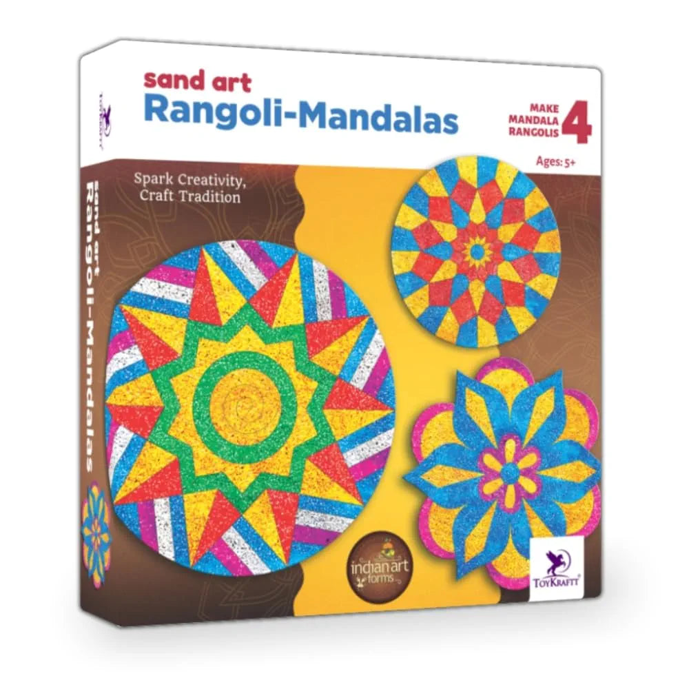 Toykraftt : Sand Art Kit Rangoli Mandala, Sand Art Activity Kit For Kids, Art And Craft, Gift Item For 6 Year Olds  - Multicolor