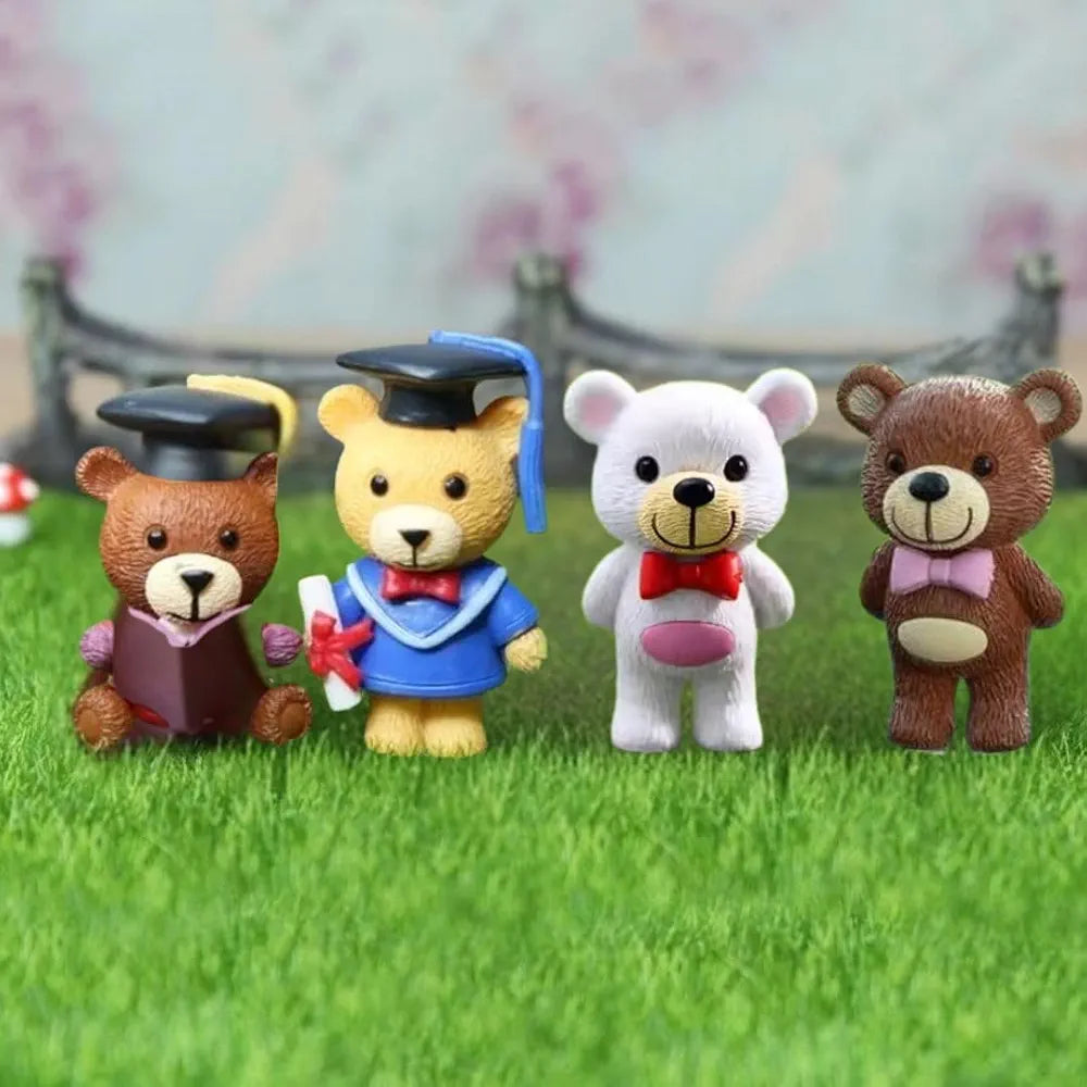 Satyam Kraft 1 Set  Resin Teddy Bear Miniature Figurines