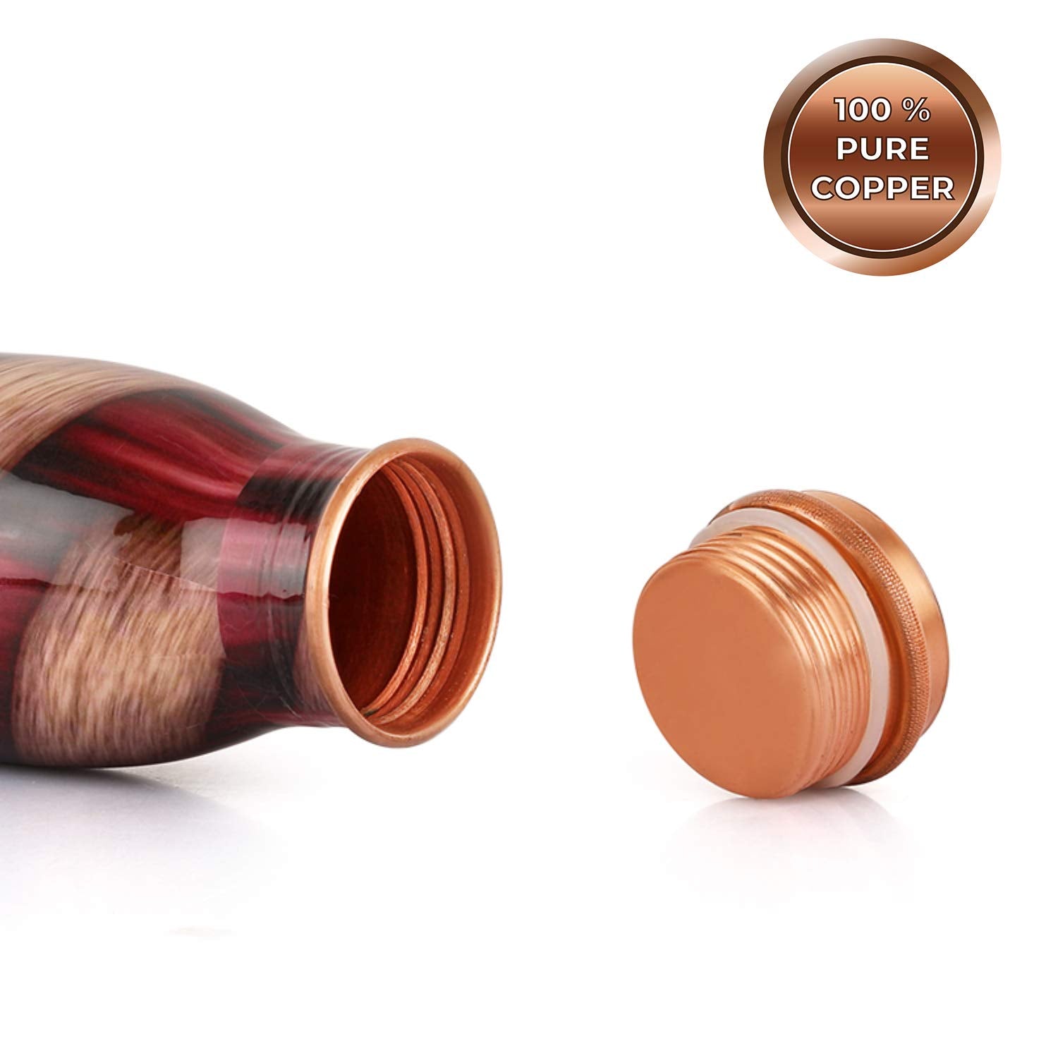 Cello Cop-Pura Good Earth Copper Water Bottle | 1000ml | Weaves