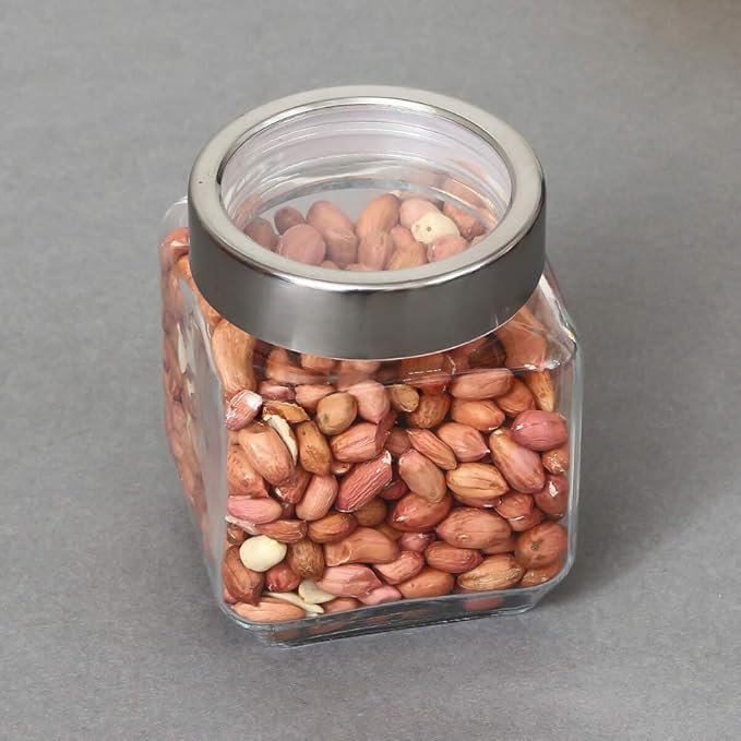 Femora Glass Jar - 500 Ml | 2 Pieces | Transparent