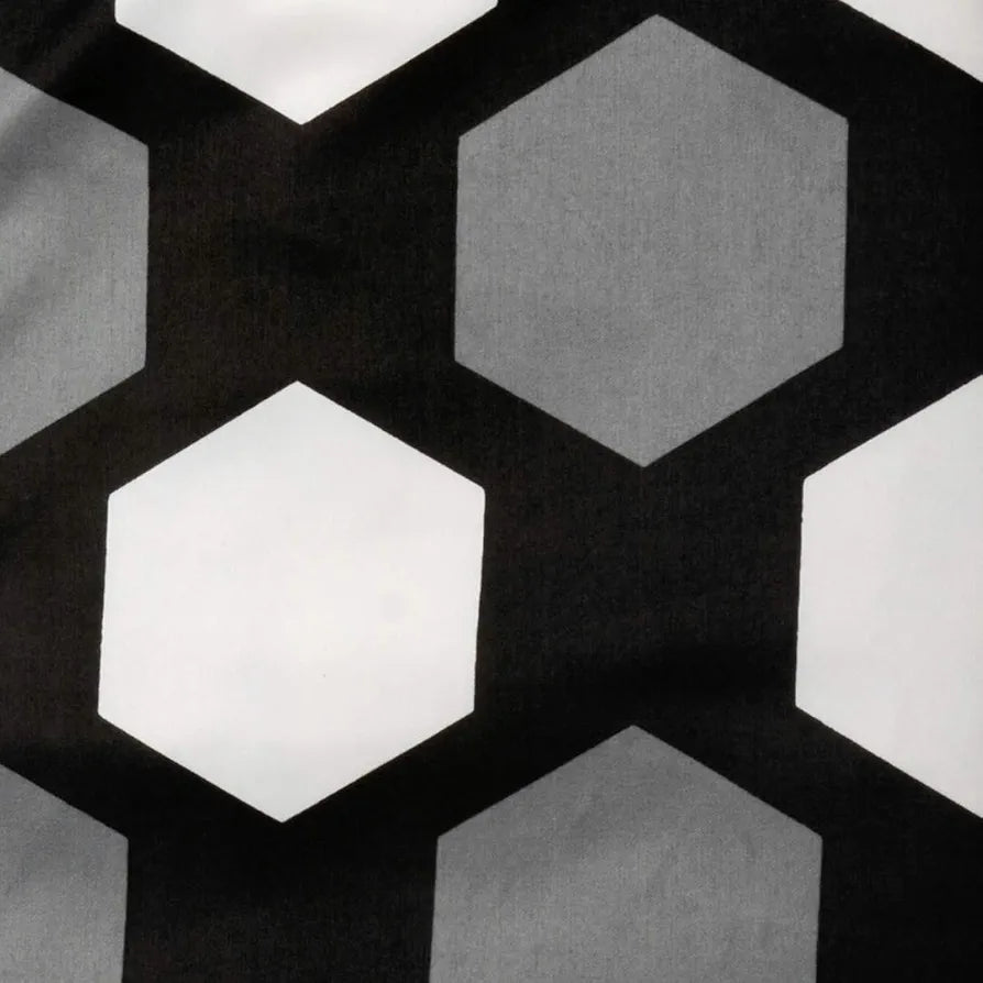 Divine Casa 120 GSM Microfiber Single Kids Dohar Soft & Lightweight Throw Blanket Hexagonal Pattern Colour Silver Grey