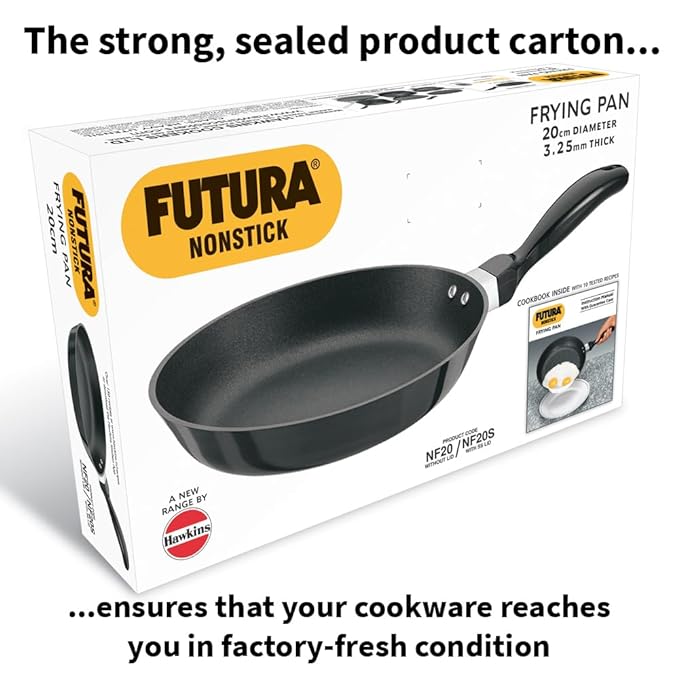 Hawkins Futura 20 cm Frying Pan Non Stick Fry Pan Small Frying Pan Black