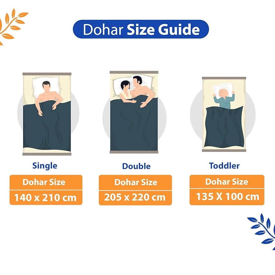 Divine Casa 120 GSM Microfiber Double Dohar Soft & Lightweight Throw Blanket Tessellate Pattern Colour Blue-Red & Orange