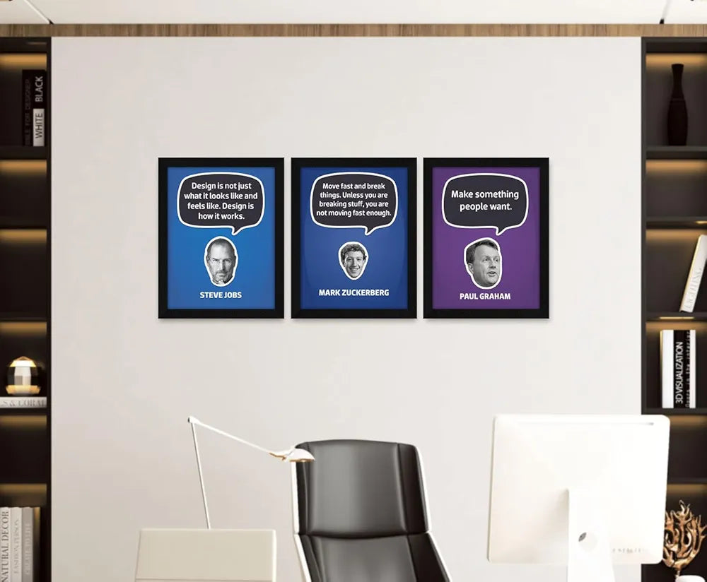 ArtX Paper Famous Motivational Quotes Wall Frames Set of 3