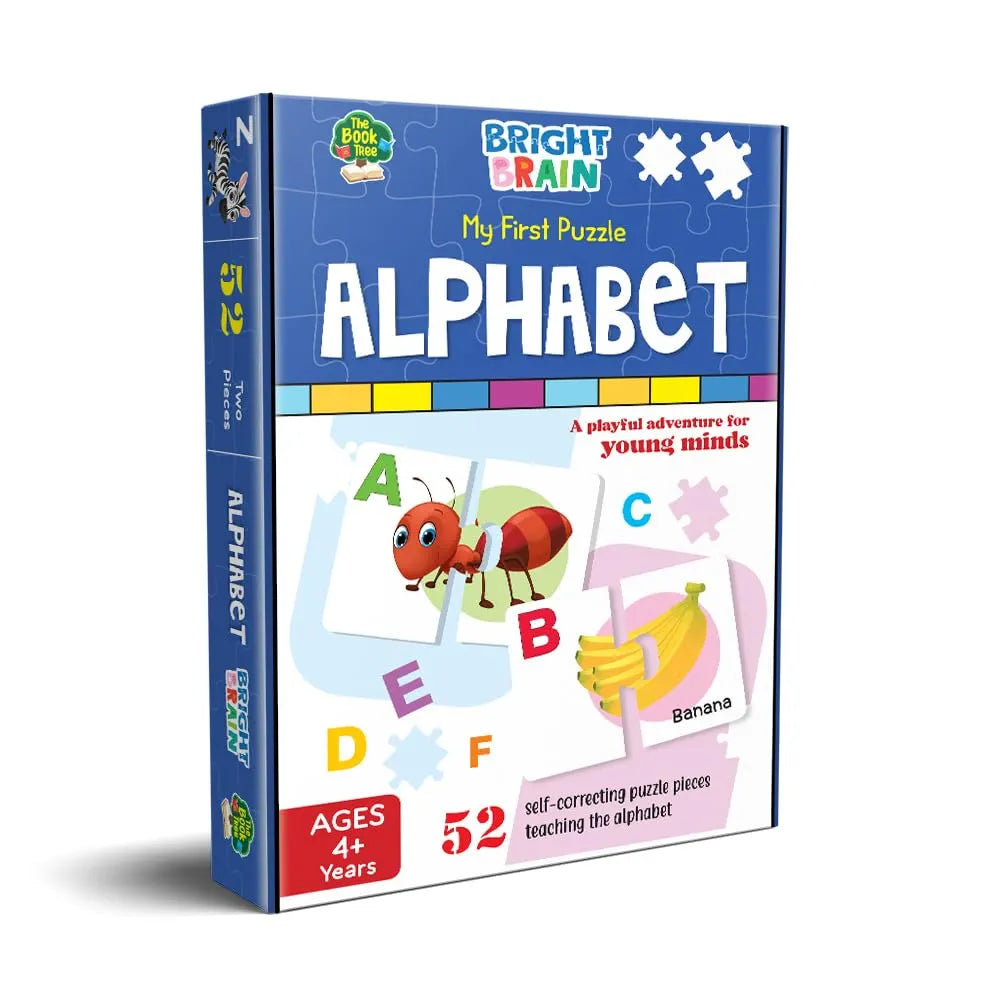 The Book Tree Alphabet Puzzle - 52 Piece Jigsaw Puzzle for Preschoolers, Educational Toy for Learning ABC and Letters, Gifts for Kids Ages 3 to 6 by Majestic Book Club