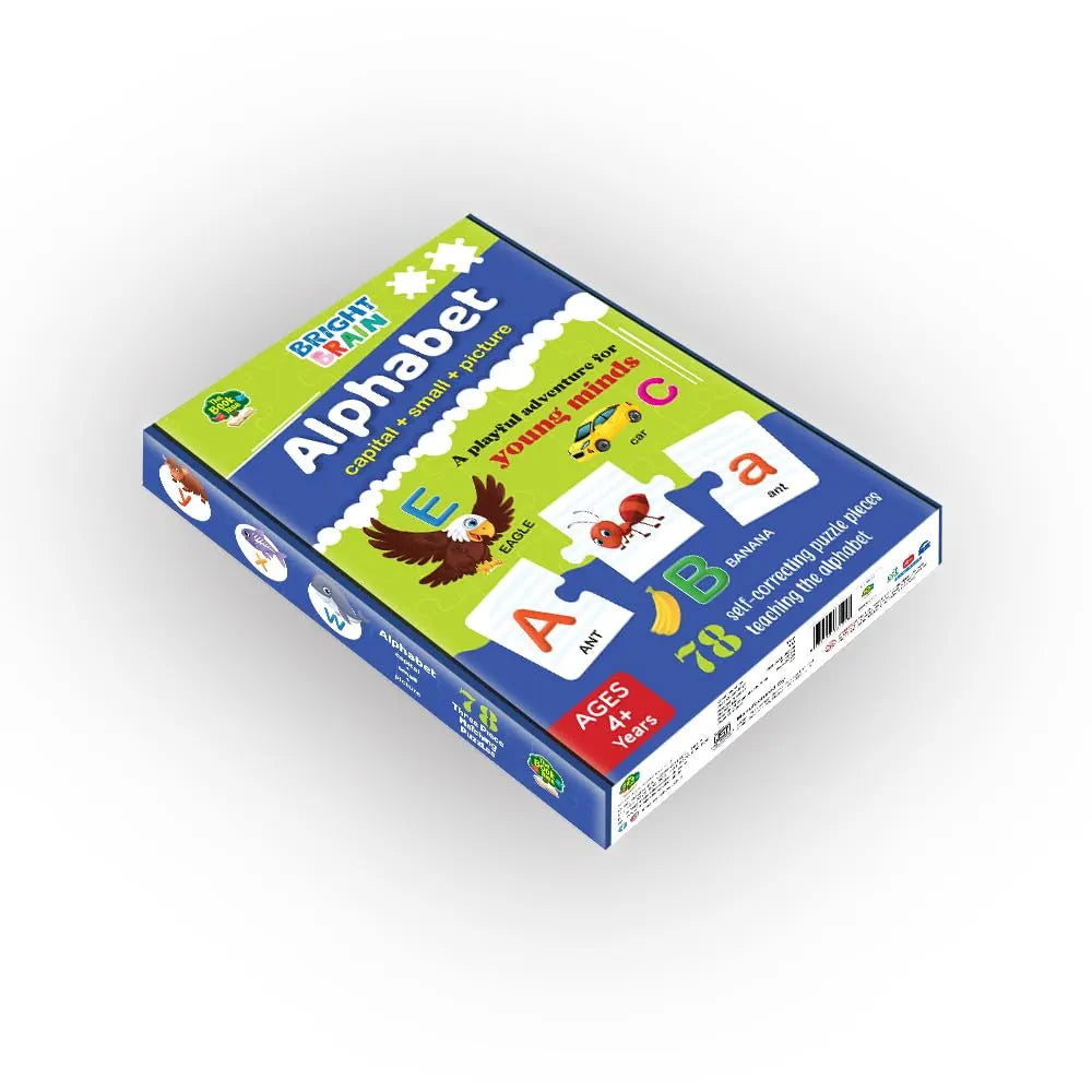 The Book Tree Capital and Small Letter Alphabet Puzzle - 78 Piece Jigsaw Puzzle for Preschoolers, Educational Toy for Learning ABCs and Letters, Gifts for Kids Ages 3 to 6 by Majestic Book Club