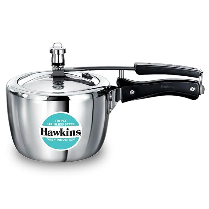 Hawkins 1.5 Litre Triply Stainless Steel Pressure Cooker Inner Lid Induction