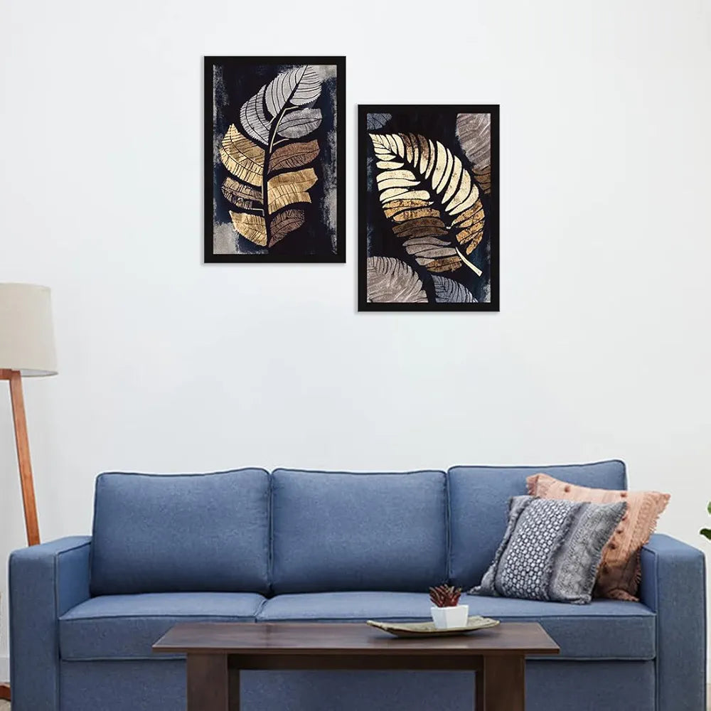 ArtX Paper Floral Aesthetic Wall Decor Paintings Set Of 2