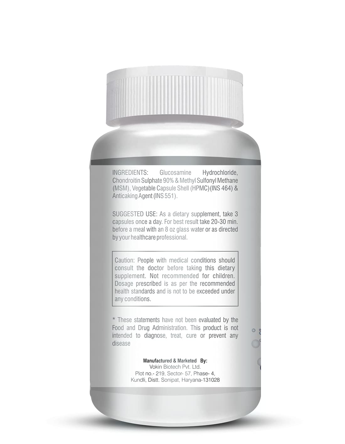 Vokin Biotech Glucosamine Chondroitin & MSM - 90 Capsules