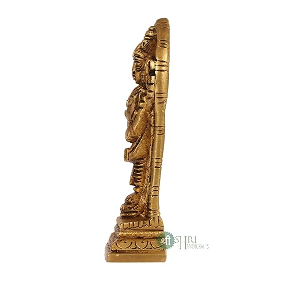 Indicast Brass Tirupati Balaji Idol Murti of Shree Venkateswara Sculpture for Home Decor - Height 11 Cms