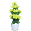 Artificial Plants for Home Decor Showcase decoation Plants Flowers with Pot Fake Plant Yellow