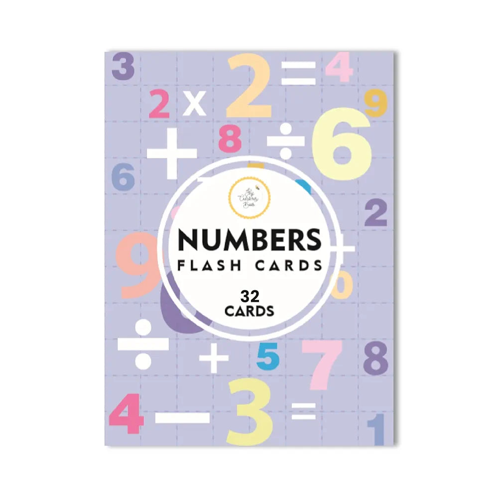 The Curious Bees - Numbers Flash Cards | 32 Laminated Cards for Kids | Age Group: 1-6 Years | Reusable - Wipe and Clean Tracing Cards | 5 Practice Sheets & 1 Worksheet