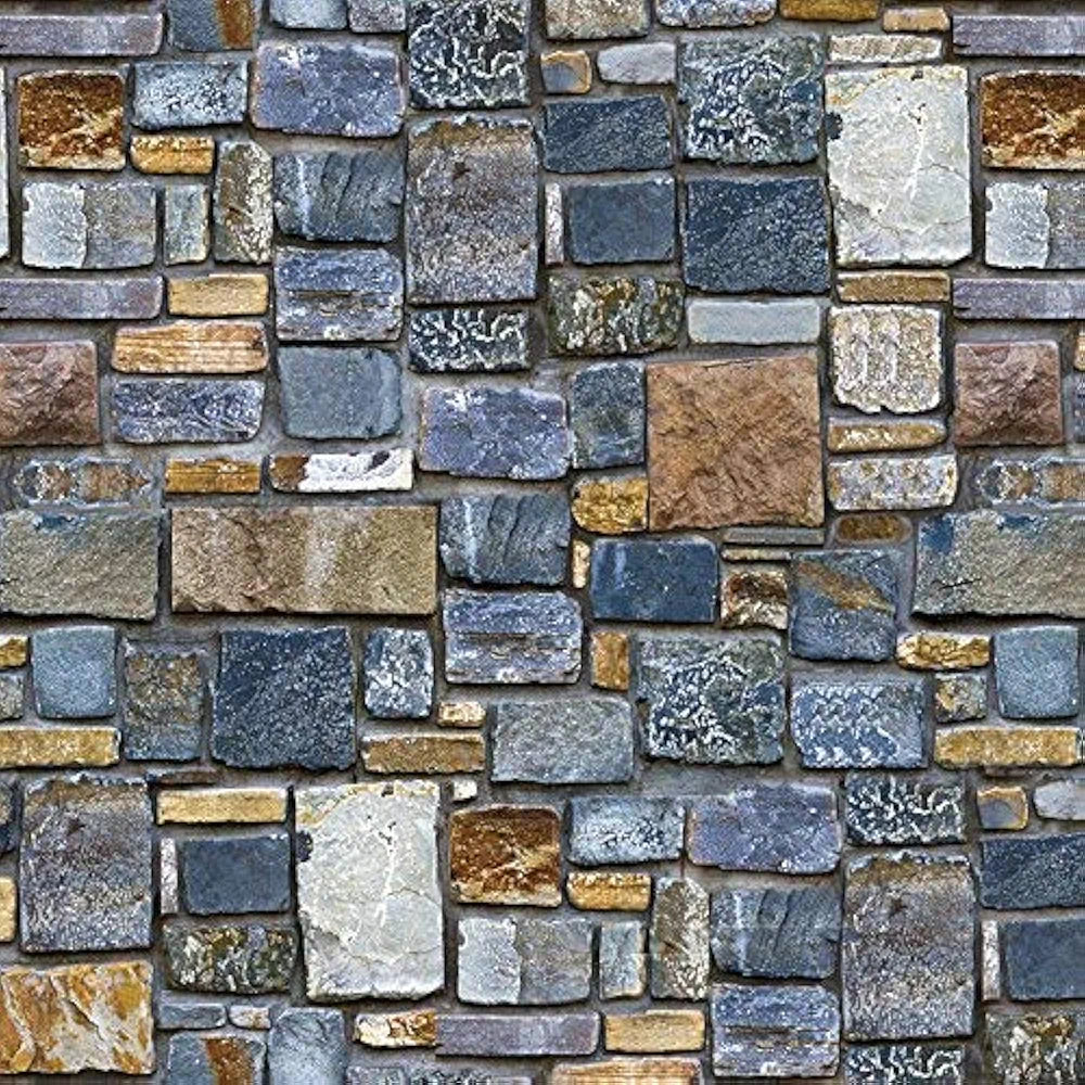 Jaamso Royals New Brick With Stone Peel and Stick Self Adhesive Wallpaper 5