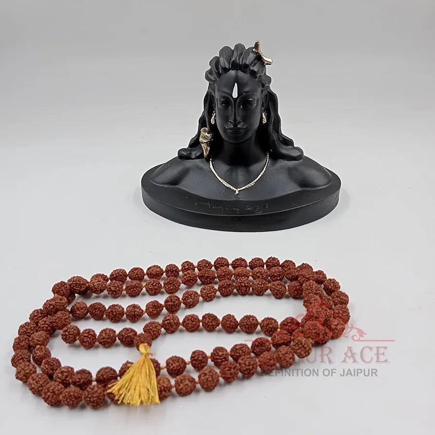 Jaipur Ace Adiyogi Shiva Statue for Car Dash Board Mahadev Murti Adiyogi With Mala