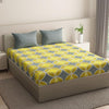Wakefit Bedsheet for King Size Bedsheet King Size Bed Cotton 2 Pillow Covers Elastic Fitted Sheet Riyo Colour