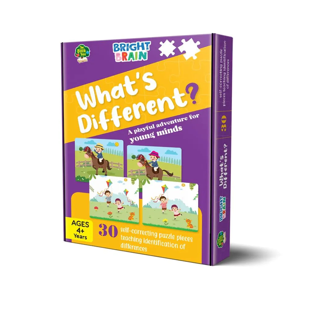 Bright Brain Match The Difference Puzzle – 30 Self-Correcting Sets for Preschoolers | Visual Matching Game for Kids Age 4+ | Fun Learning Toy by Majestic Book Club