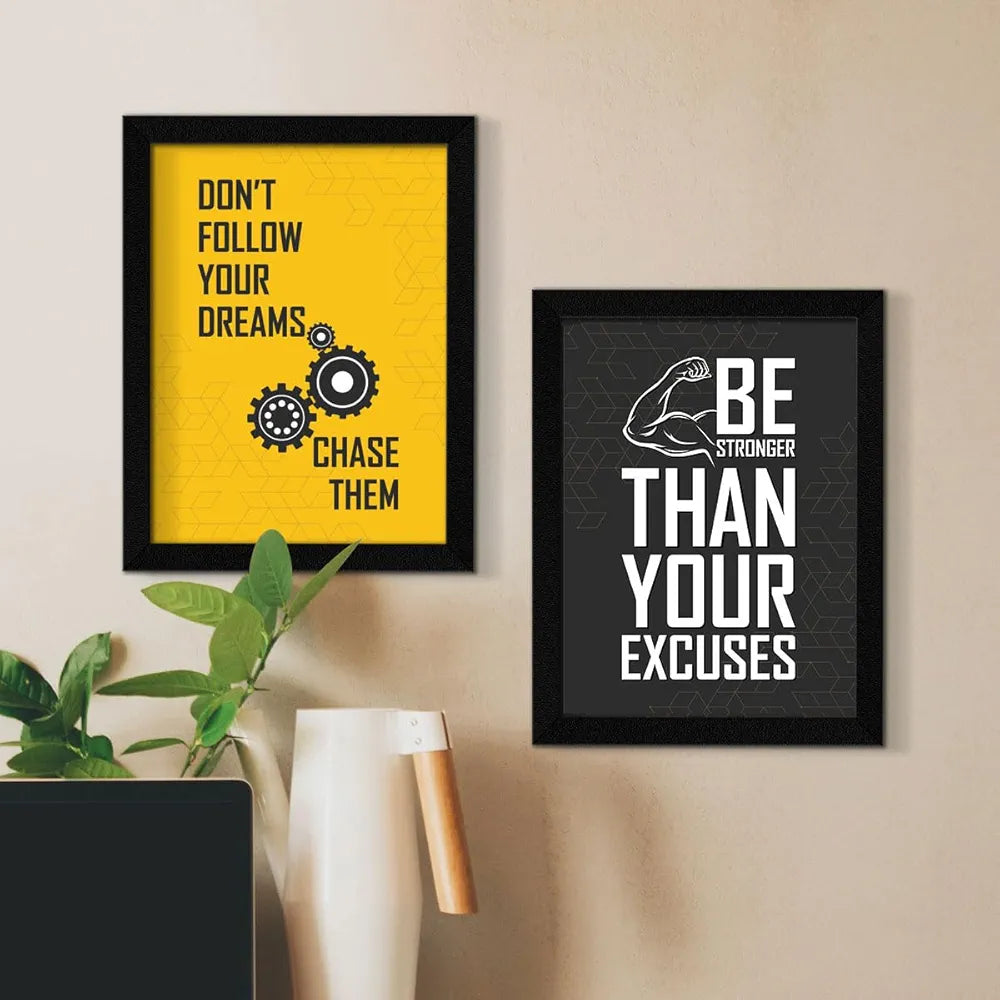 ArtX Paper Gym Big Health Quotes AXF00186-MOT Multicolor Set of 4