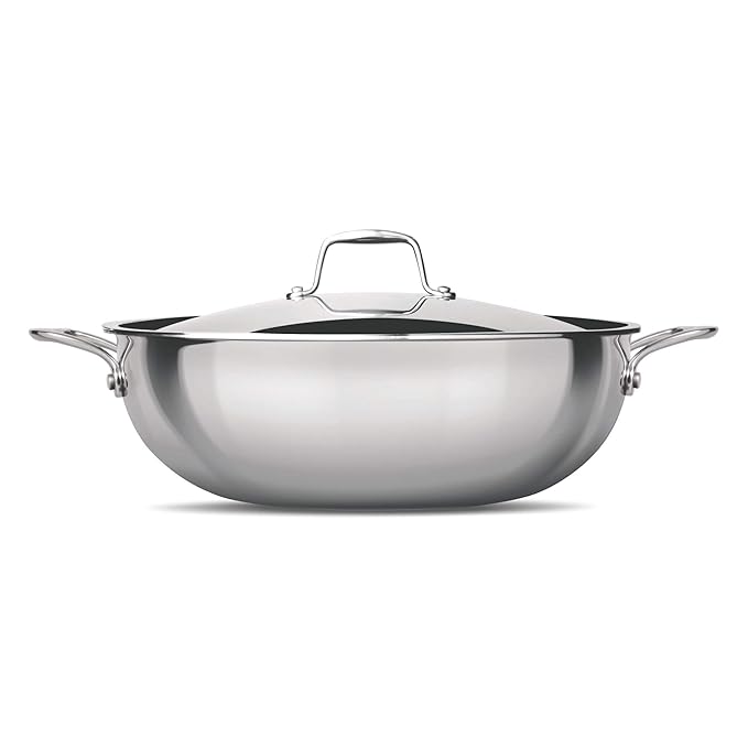 Milton Pro Cook Triply Stainless Steel 28 Cm Kadai With Lid, 4.6 Litres - 1267 gms