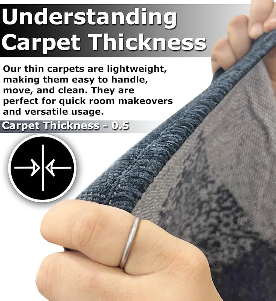 BSB Home Designer Superfine Chenille Carpet Velvet Carpet Area RugDurries with Fine Gold Yarn for Living Room